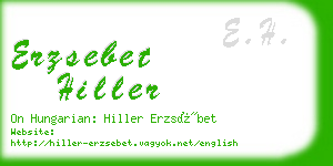 erzsebet hiller business card